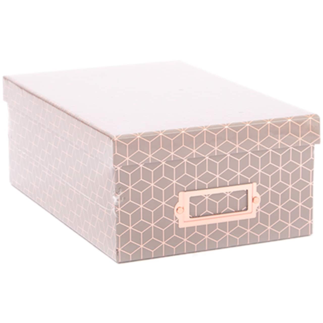DCWV® Gray & Rose Gold Photo Box with Bookplate